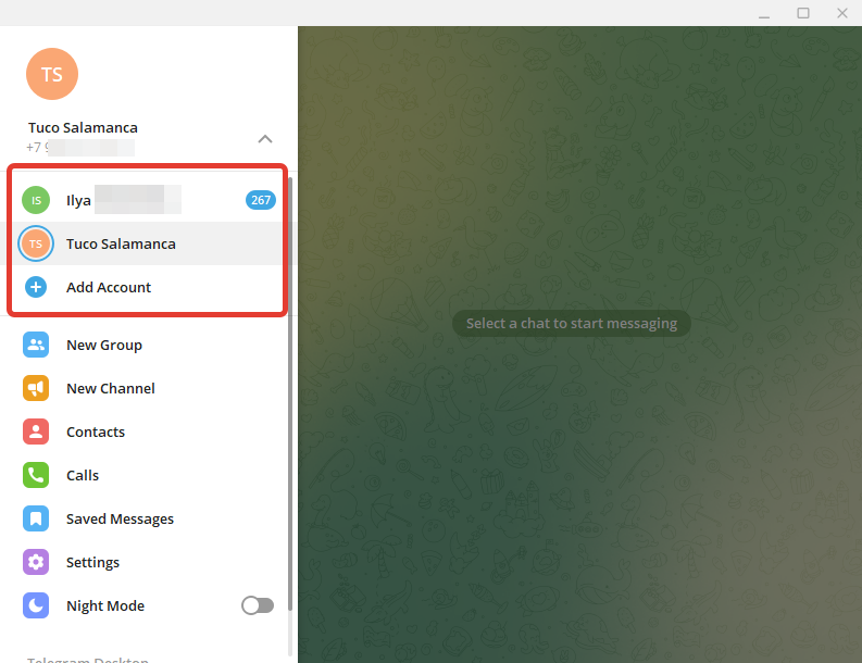 How to manage multiple Telegram accounts on desktop
