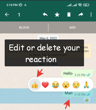 How to use emoji reactions to messages on WhatsApp on Android and Desktop