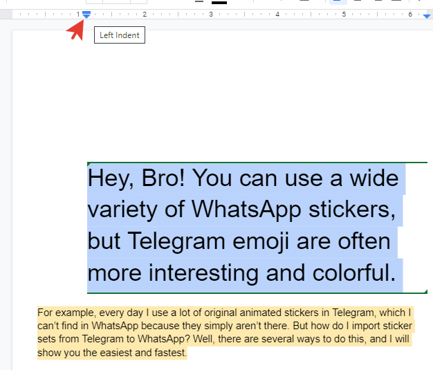 How to change margins and indents on Google Docs